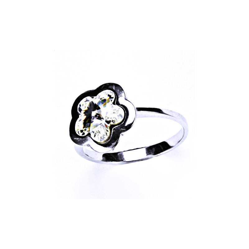 Čištín s.r.o. Stříbrný prsten s krystalem Swarovski ( Crystal 10