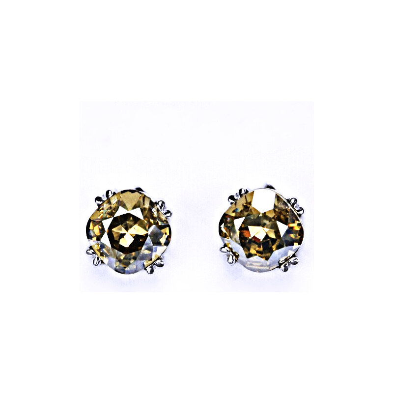 Čištín s.r.o. Stříbrné náušnice, Swarovski krystal, šroubek 4,