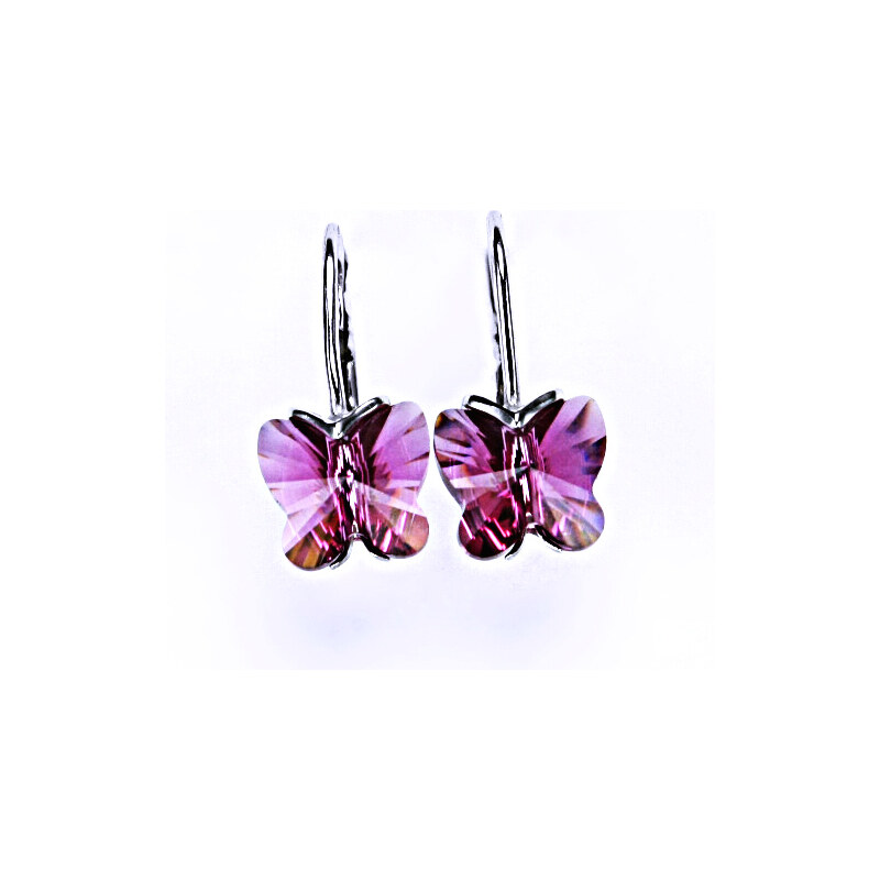 Čištín s.r.o. Náušnice stříbrné na patent s krystalem Swarovski