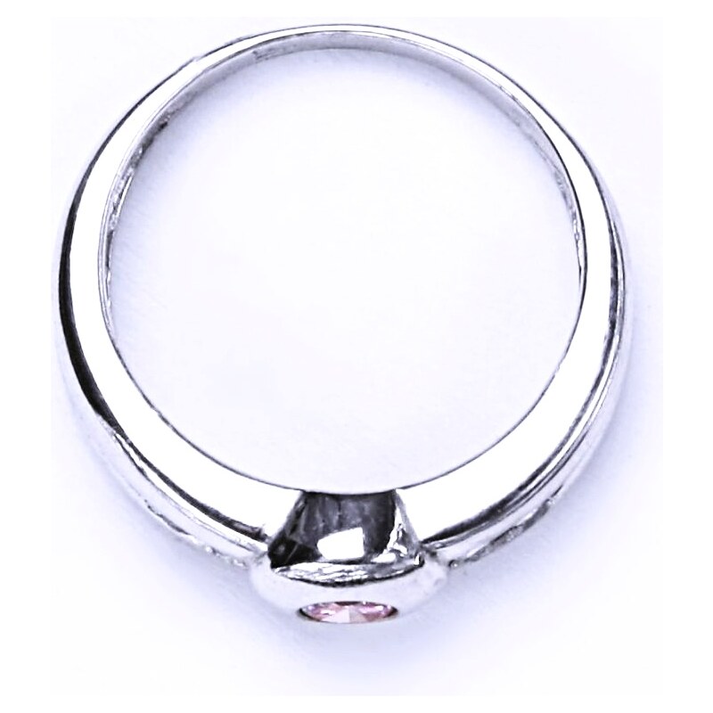 Čištín s.r.o. Stříbrný zásnubní prsten s růžovým zirkonem VR 277