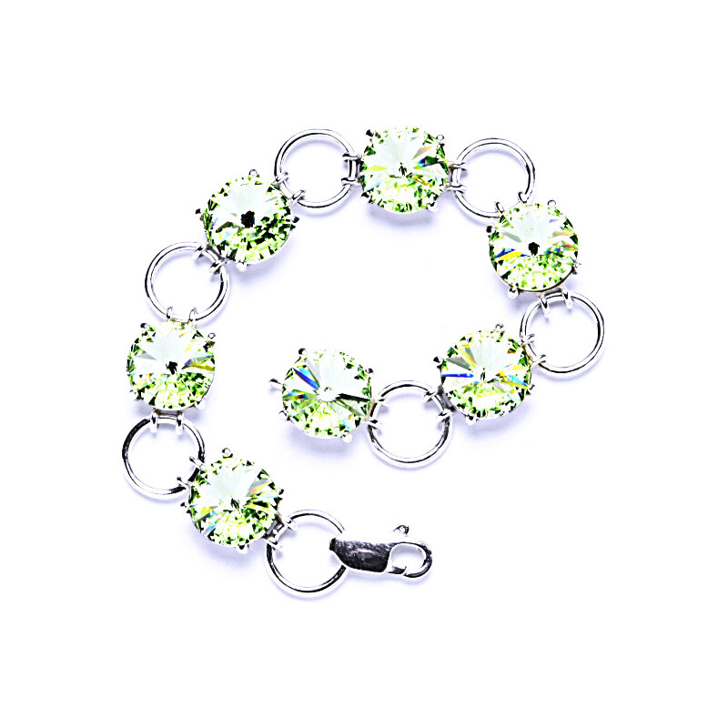 Čištín s.r.o. Stříbrný náramek s krystaly Swarovski Rivoli