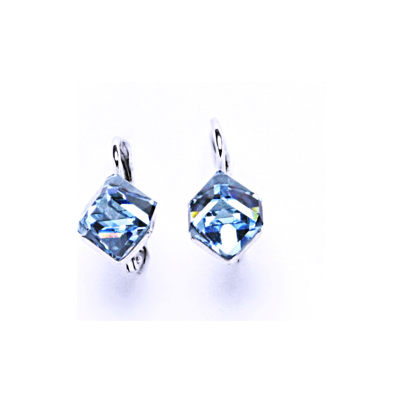 Čištín s.r.o. Stříbrné náušnice na patent s krystaly Swarovski