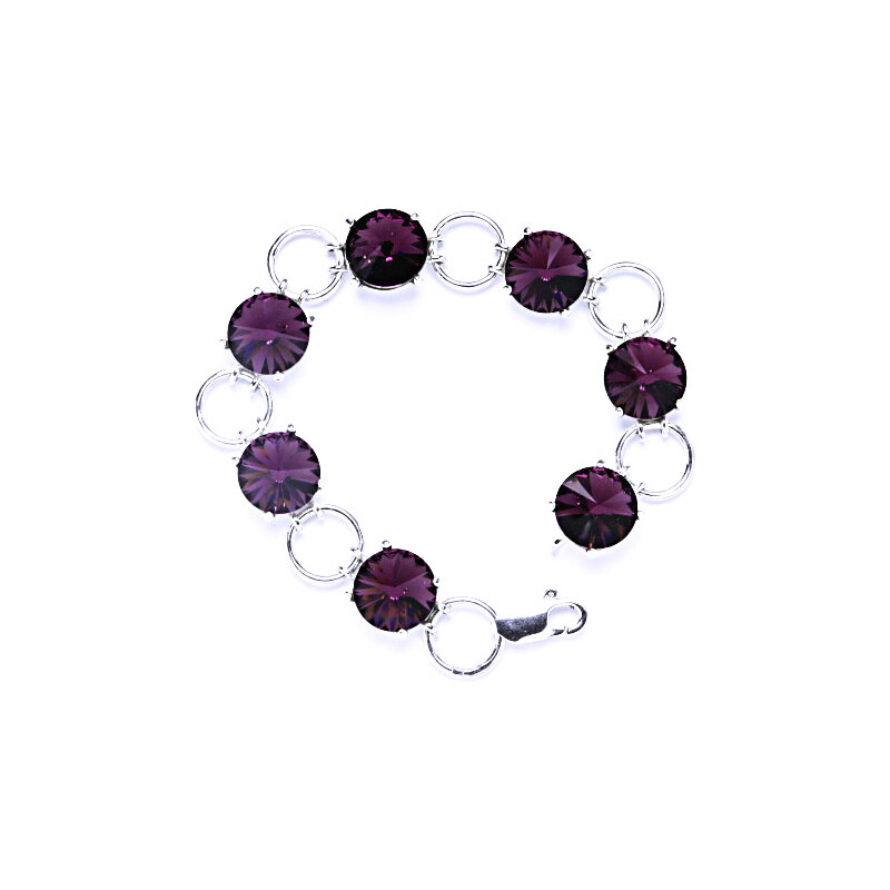 Čištín s.r.o. Stříbrný náramek s krystaly Swarovski Rivoli