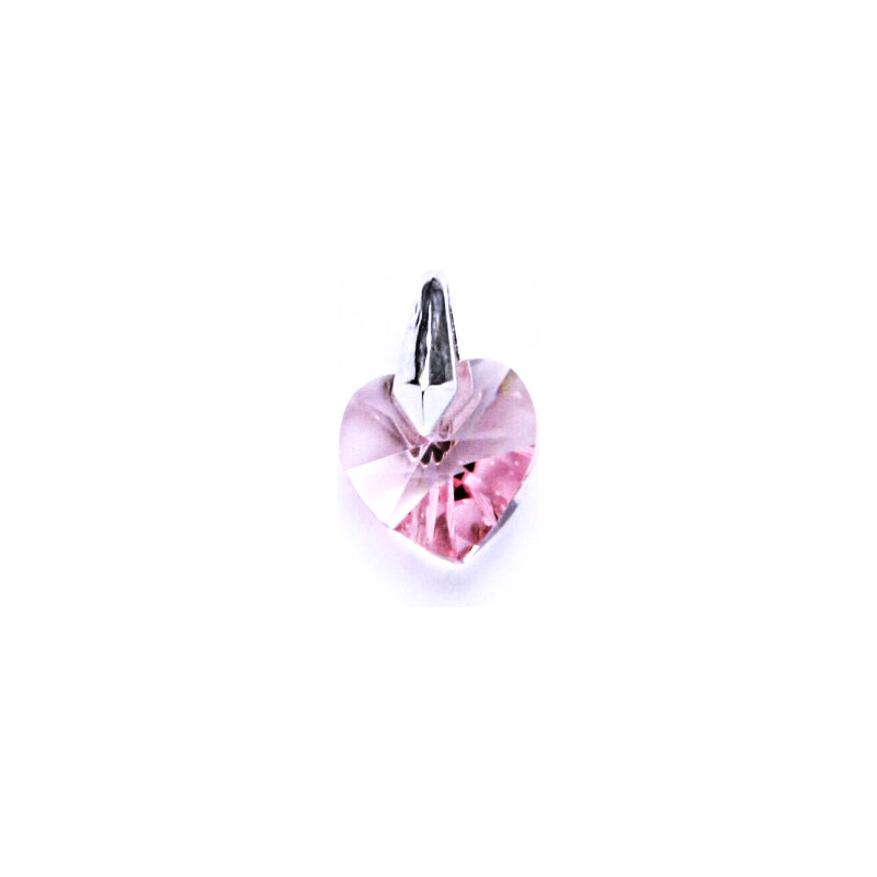 Čištín s.r.o. Stříbrný přívěsek s krystalem Swarovski (srdce 10