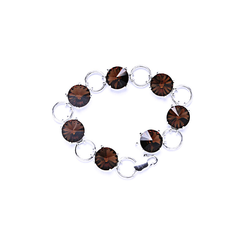 Čištín s.r.o. Stříbrný náramek s krystaly Swarovski Rivoli
