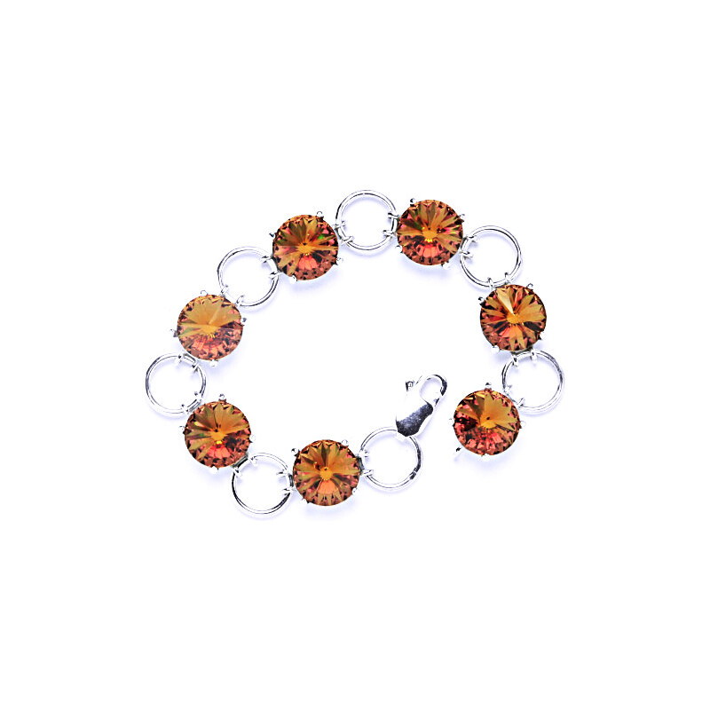 Čištín s.r.o. Stříbrný náramek s krystalyl Swarovski Rivoli