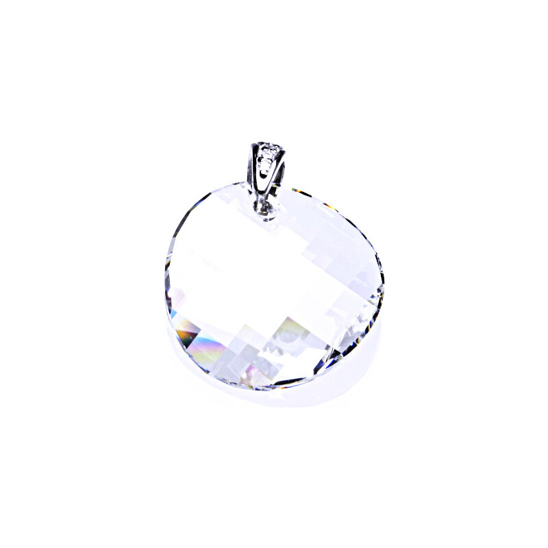 Čištín s.r.o. Stříbrný přívěsek s krystalem Swarovski (kolečko
