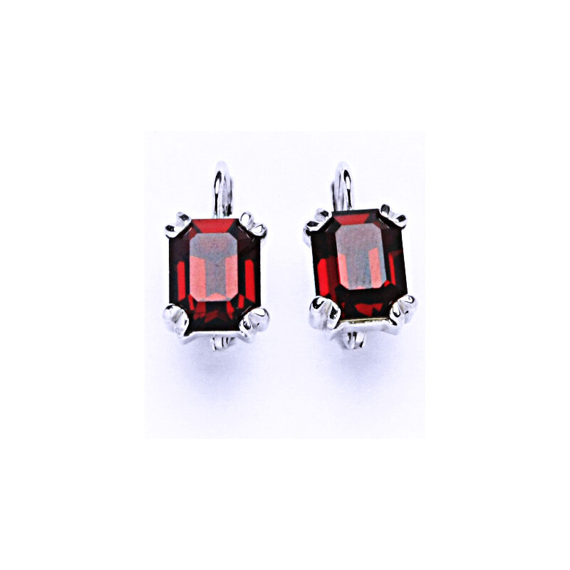Čištín s.r.o. Stříbrné náušnice se Swarovski krystalem siam, NK