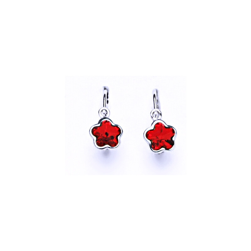 Čištín s.r.o. Stříbrné dětské náušnice s krystalem Swarovski