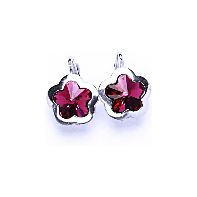 Čištín s.r.o. Stříbrné náušnice na patent s krystaly Swarovski