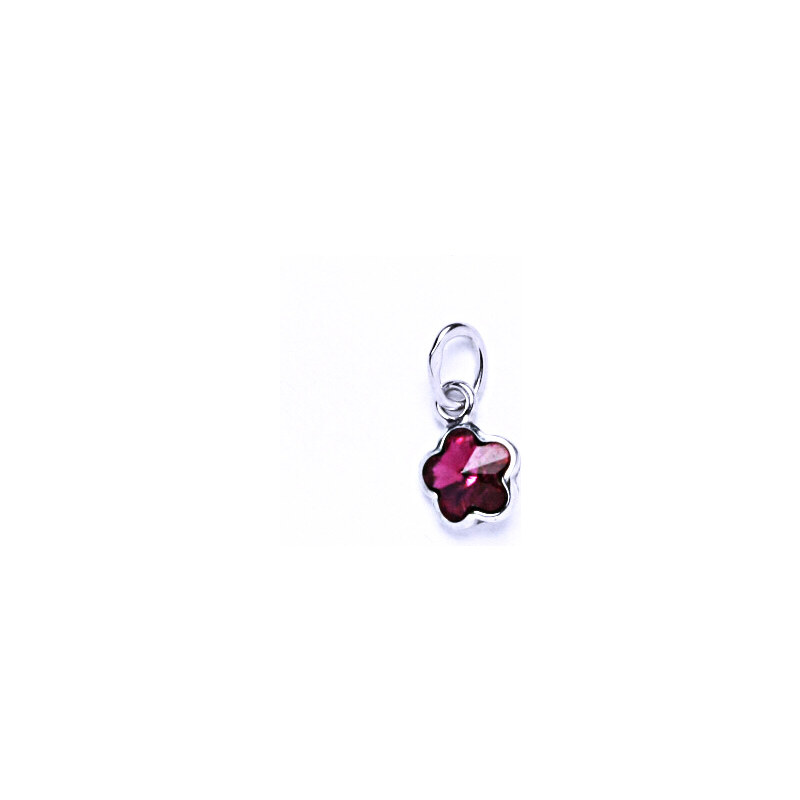 Čištín s.r.o. Stříbrný přívěšek kytička , Swarovski krystal