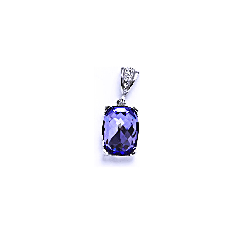Čištín s.r.o. Stříbrný přívěsek s krystalem Swarovski tanzanit,