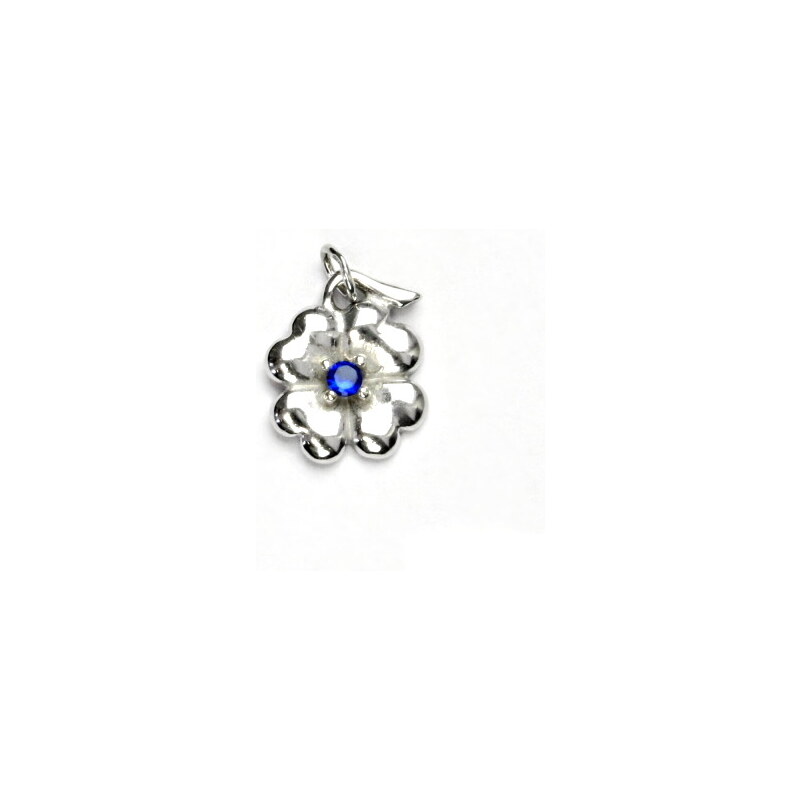 Čištín s.r.o. Zlatý přívěsek čtyřlístek, zirkon spinel, bílé i