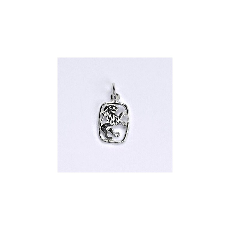 Zlatý přívěsek, znamení zvěrokruhu lev, bílé zlato,14 Kt 15947807