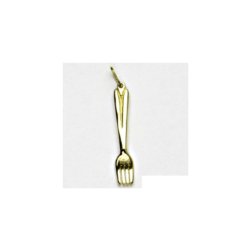 Zlatý přívěsek vidlička, žluté zlato - P 340 15947901