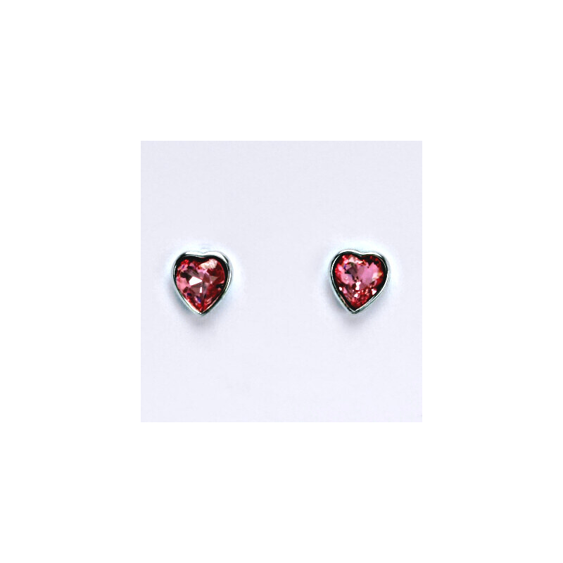 Čištín s.r.o. Zlaté náušnice se Swarovski krystalem light rose,