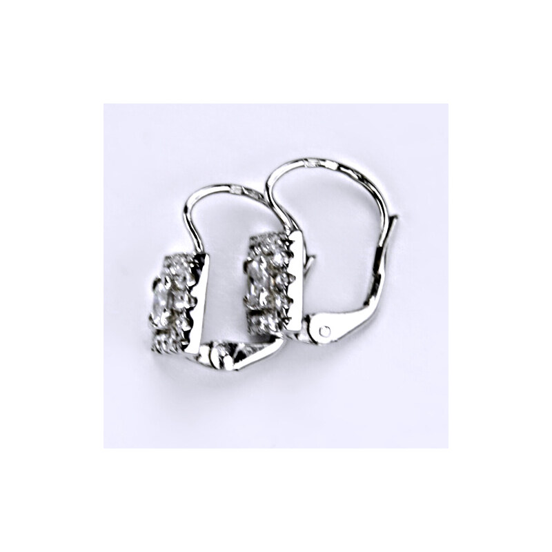 Čištín s.r.o. Náušnice stříbrné E0020 crystal