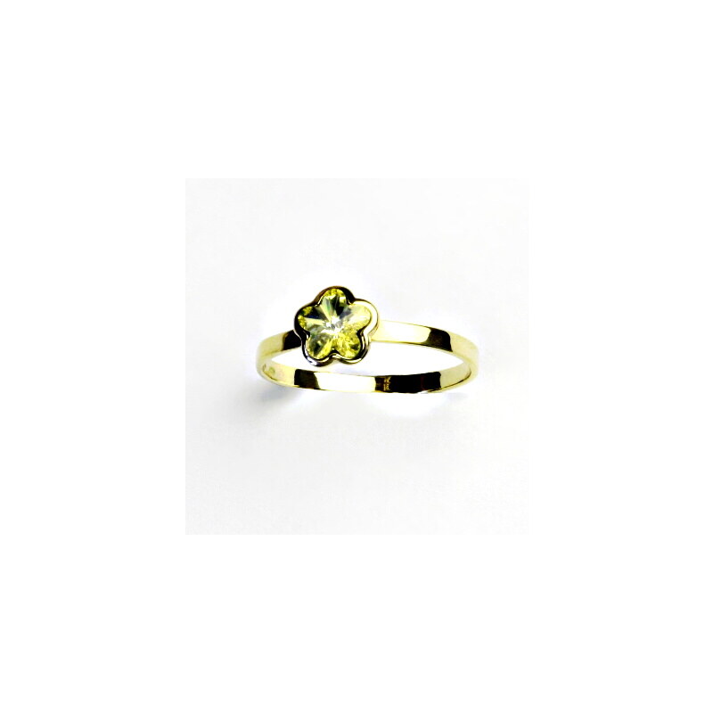Čištín s.r.o. Zlatý prsten, žluté zlato, prstýnek se Swarovski