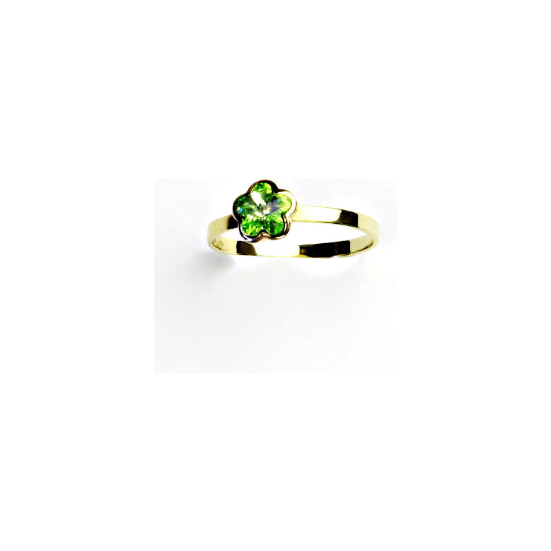Čištín s.r.o. Zlatý prsten, žluté zlato,prstýnek se Swarovski
