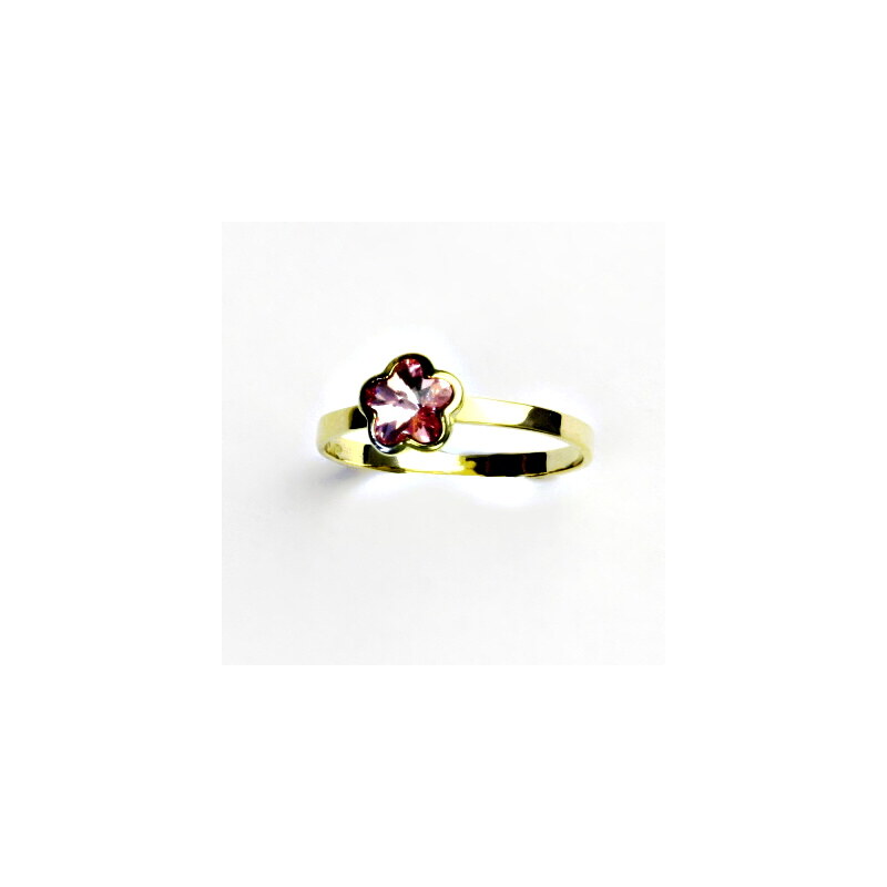 Čištín s.r.o. Zlatý prsten, žluté zlato,prstýnek se Swarovski