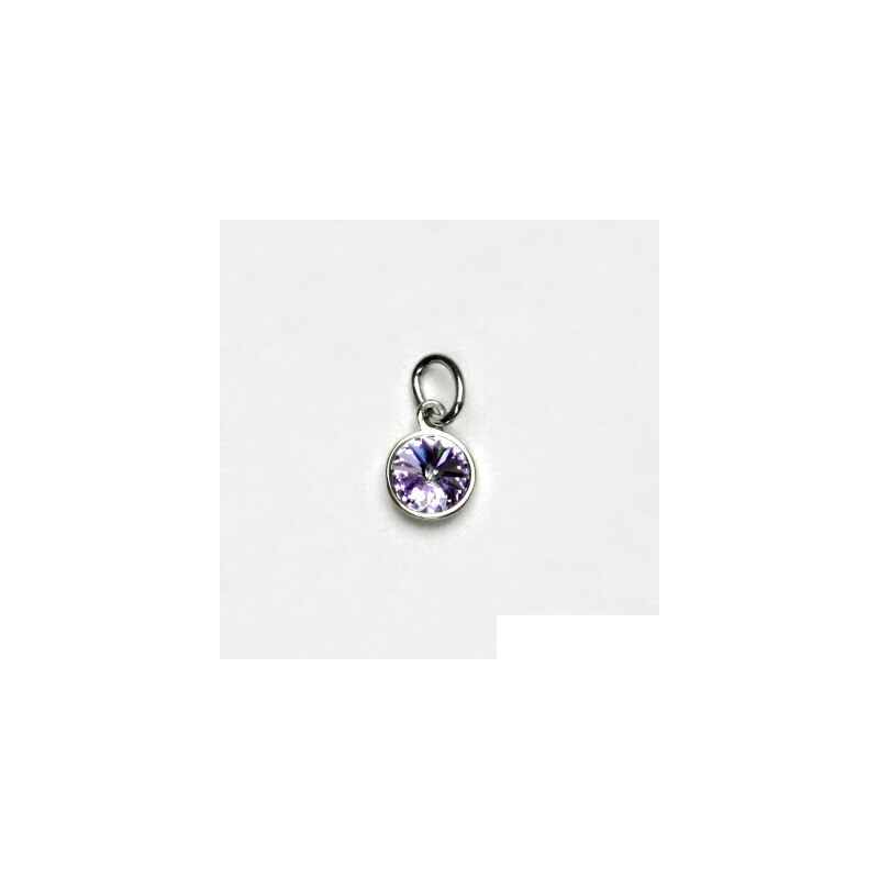 Čištín s.r.o. Zlatý přívěsek, Swarovski krystal violet, bílé