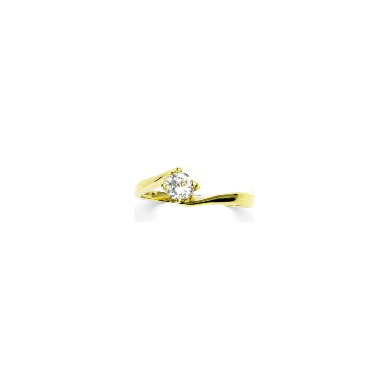 Zlatý prsten s diamantem 0,22 ct, žluté zlato, VR 282 115361951