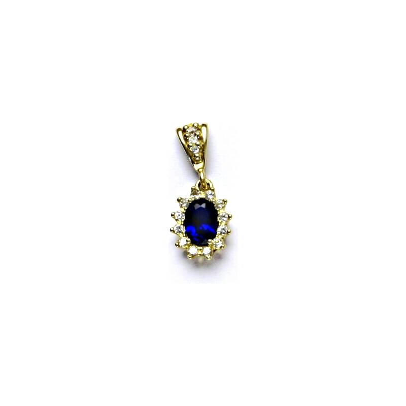 Čištín s.r.o. Zlatý přívěsek Kate, žluté zlato, spinel, přívěšek