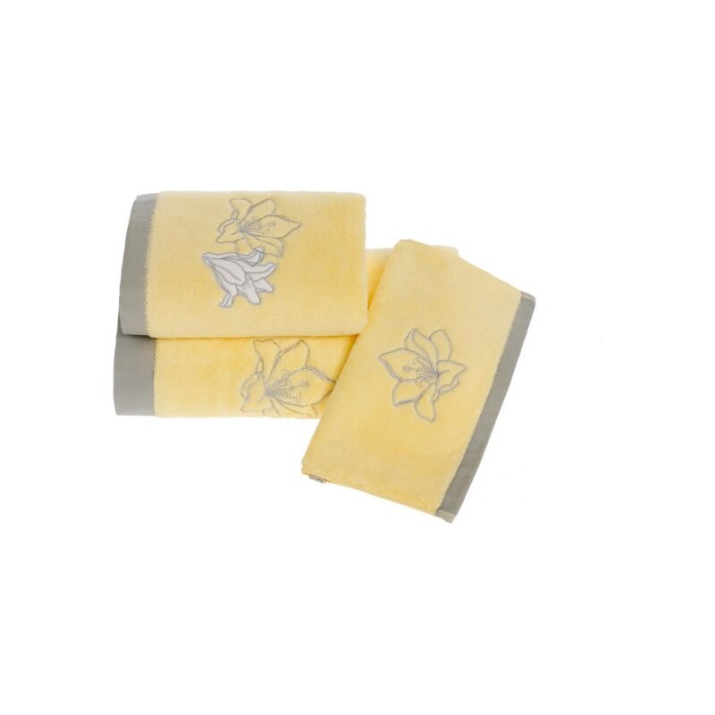 Soft Cotton Malý ručník LILIUM 32 x 50 cm, Žlutá, 500 gr / m², Česaná prémiová bavlna 100% MICRO