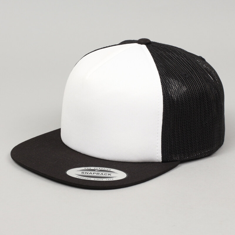 Urban Classics / Yupoong Foam Trucker With White Front černá / bílá