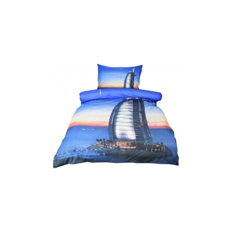 NOVIA Povlečení Exklusiv, Dubaj s 3D efektem, bavlna, 2 dílné, 140x200 70x90