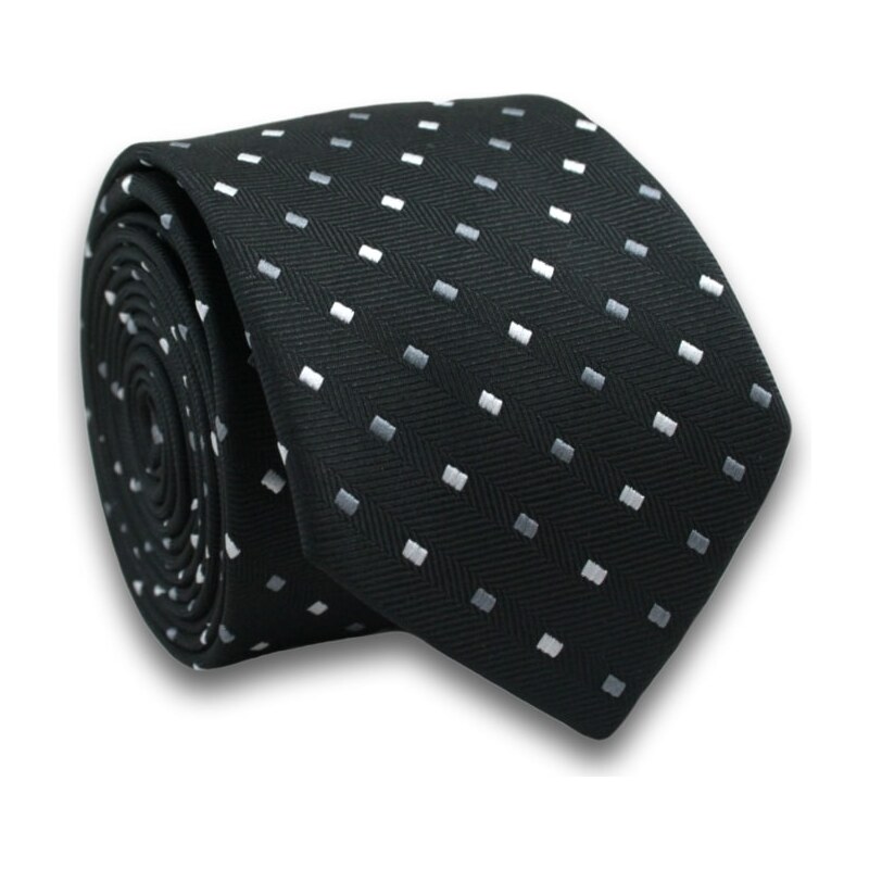 Černá pánská kravata se vzorem