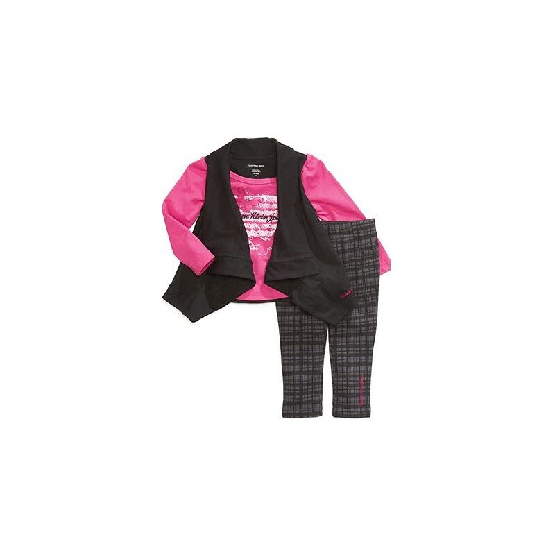 Calvin Klein set Pink Top With Gray Pant Černá multi 2T (1,5 - 2 roky)