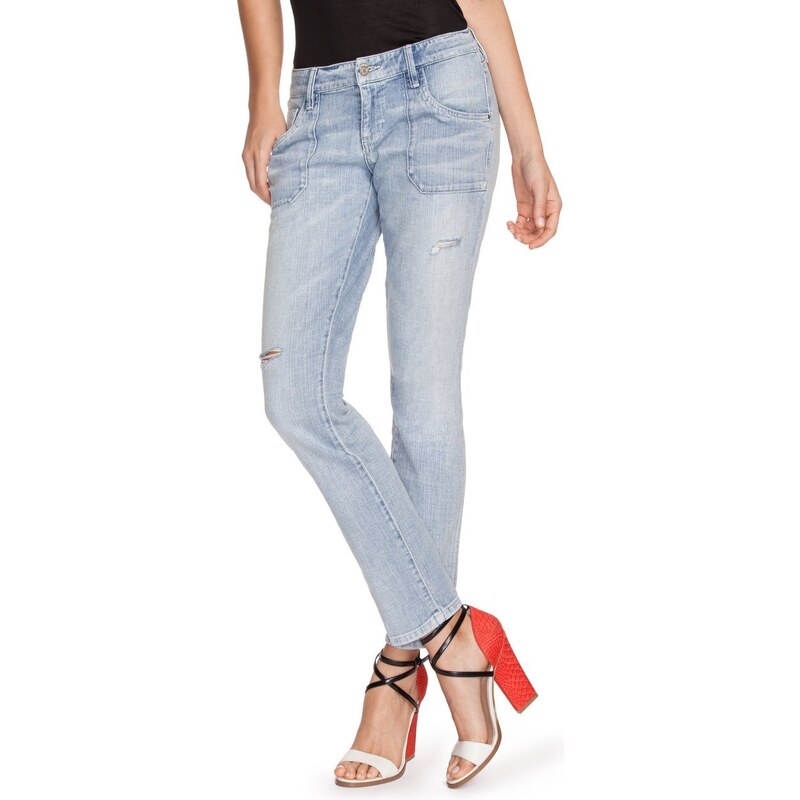 GUESS Brittney Relaxed Jeans in Civil Wash Modrá