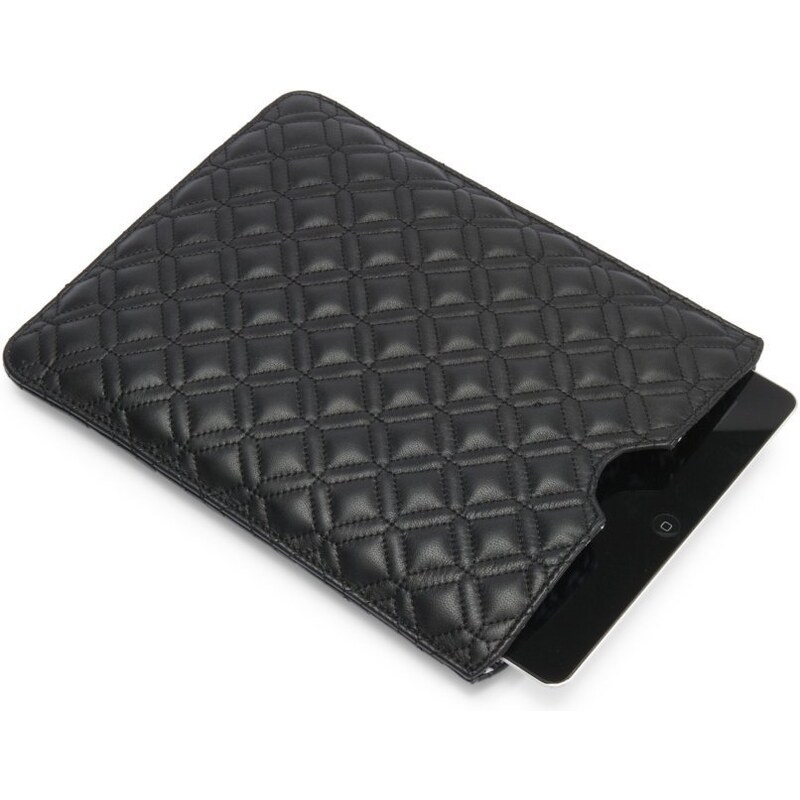 GUESS pouzdro na tablet Quilted-Leather Černá