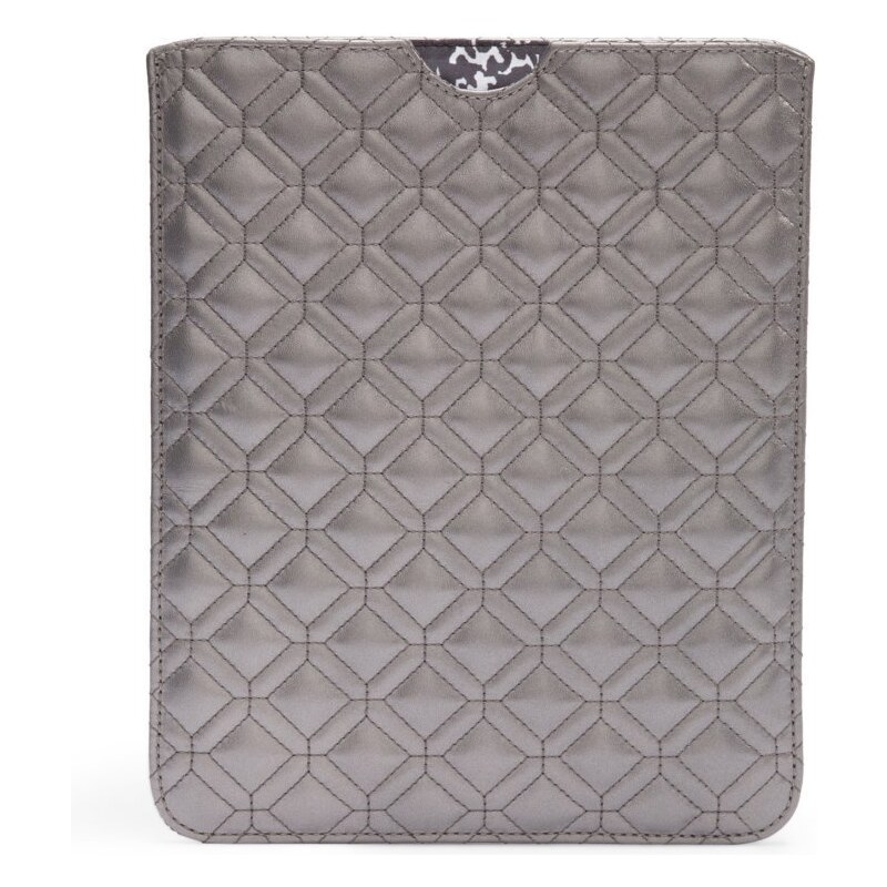 GUESS pouzdro na tablet Quilted-Leather Šedá