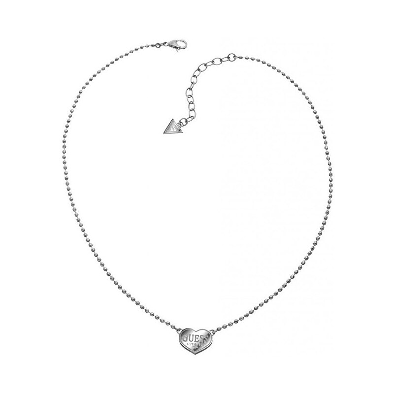 Guess Ocelový náhrdelník se srdcem USN11009