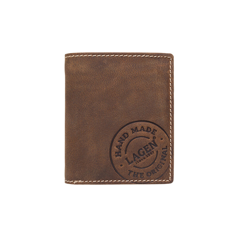 Lagen Pánská hnědá kožená peněženka Brown V-28/C