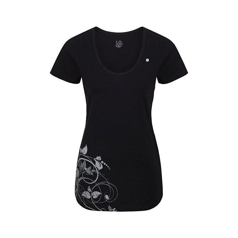 LOAP Černé dámské triko s krátkým rukávem ADA Tap Shoe CLW16130-V21V