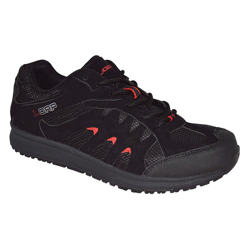 LOAP Pánské outdoorové boty Merio black/true red HSM1692-V11G