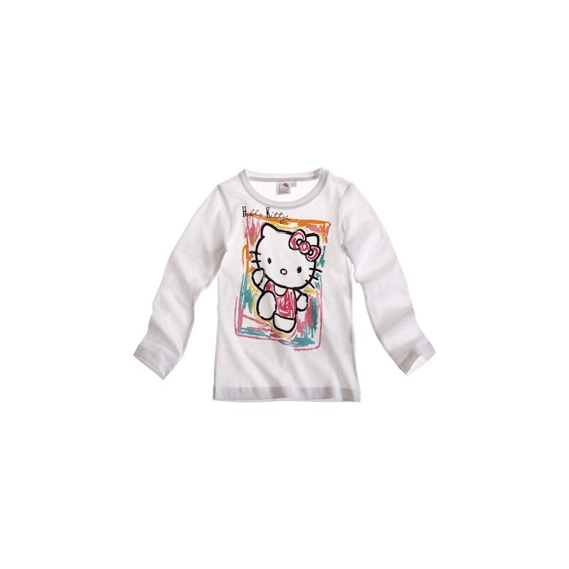Dívčí tričko Hello Kitty bílé vel.152