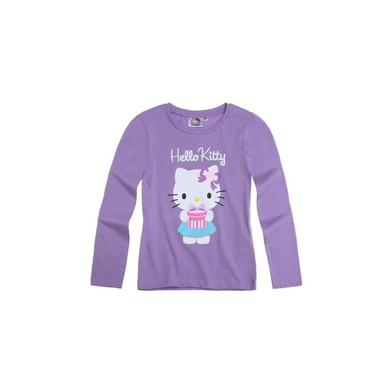 Dívčí tričko Hello Kitty fialové vel.128