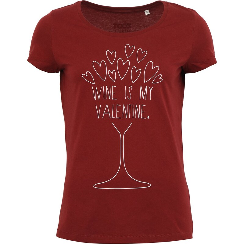 Dámské vínové tričko ZOOT Originál Wine Valentine
