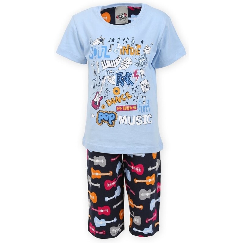 Cool Comics Dětské pyžamo kapri Rock - světle modrá