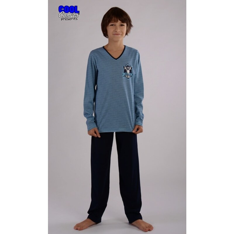 Cool Comics Dětské pyžamo dlouhé Sob - modrá