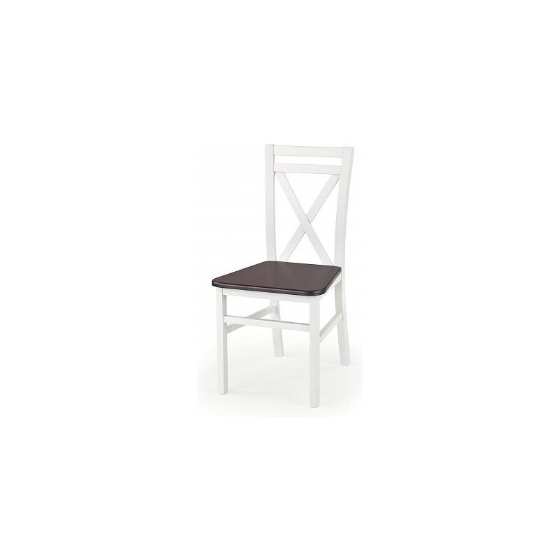 Jídelní židle Dariusz 2, bílá-ořech tmavý
