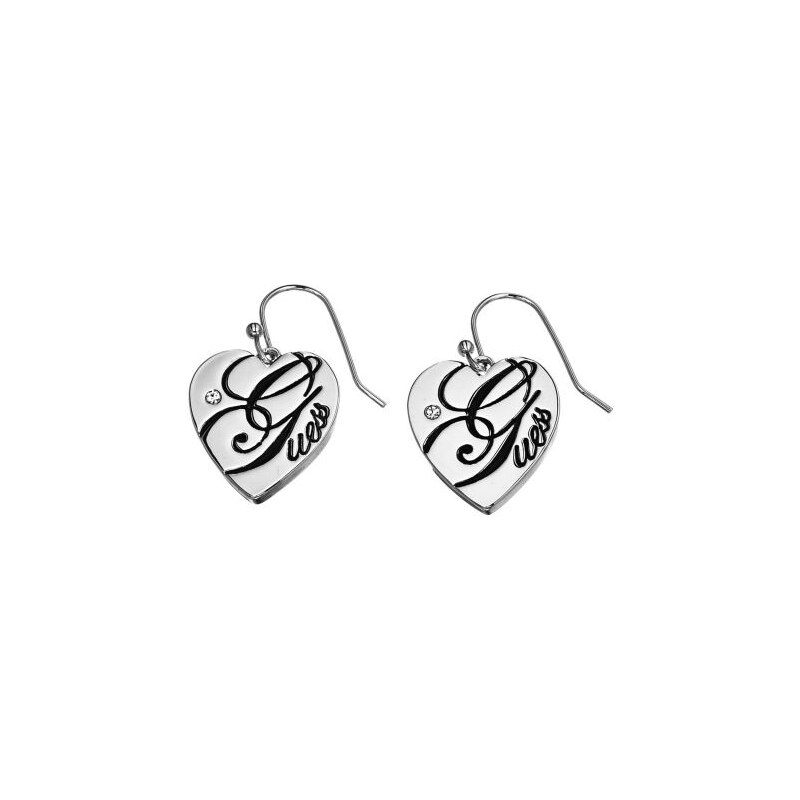 Guess Heart Logo Earrings