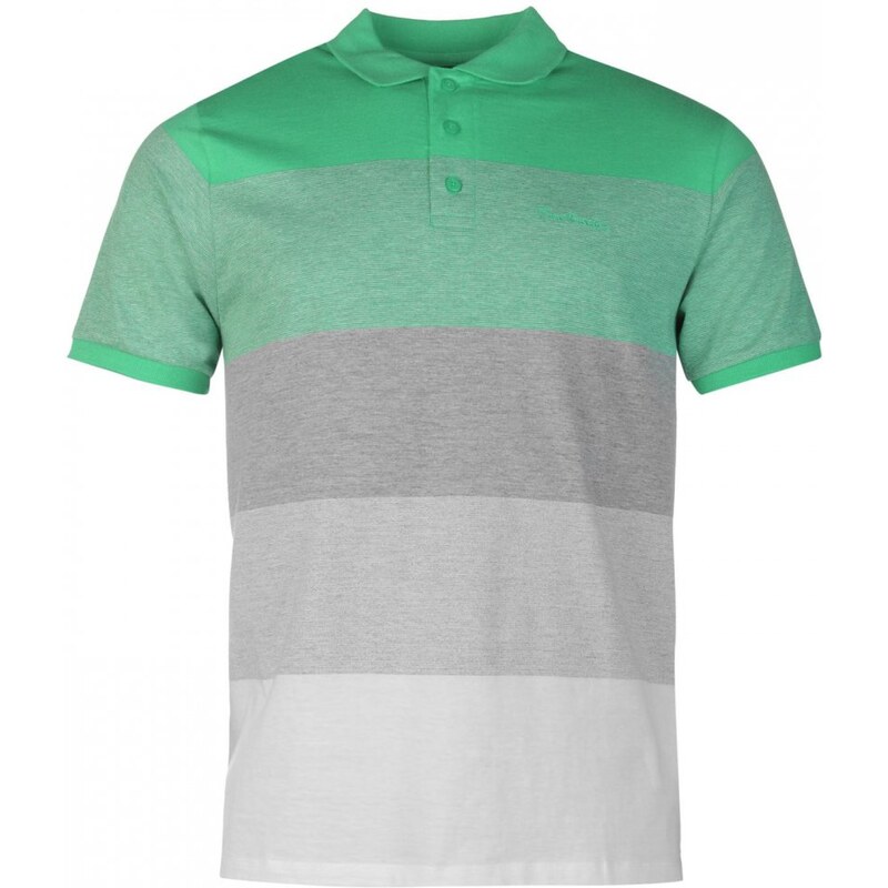 Pierre Cardin Panel Polo Shirt Mens, green/grey