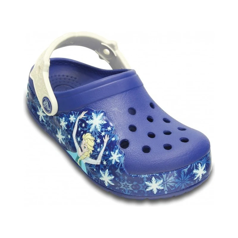 Crocs Dívčí svítící sandály Frozen Cerulean Blue Oyster - GLAMI.cz