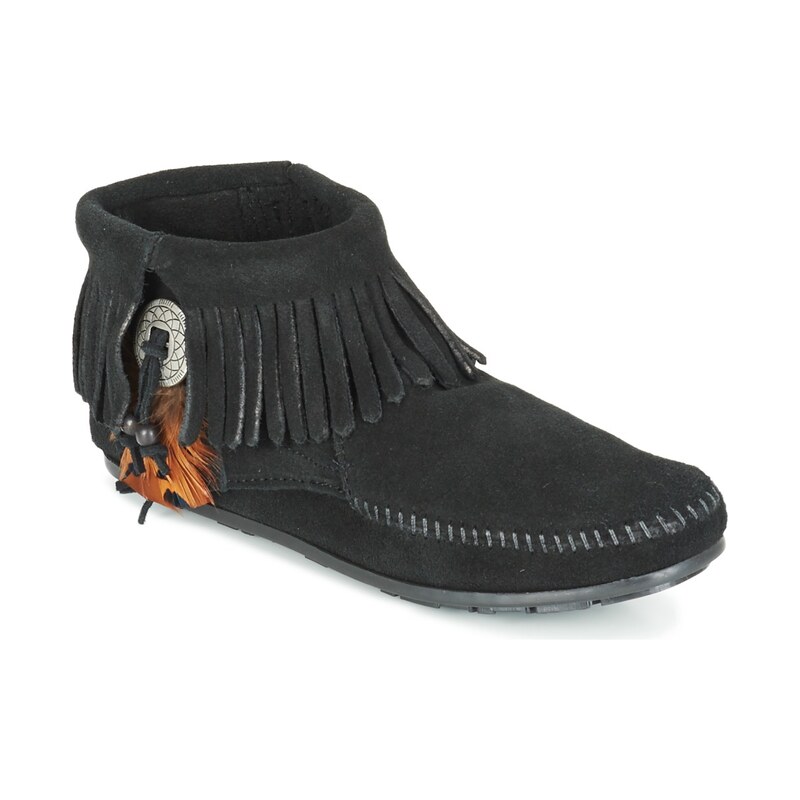 Minnetonka Kotníkové boty CONCHO FEATHER SIDE ZIP BOOT 115254463