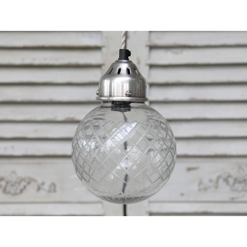 Chic Antique Stropní lampa Ball glass